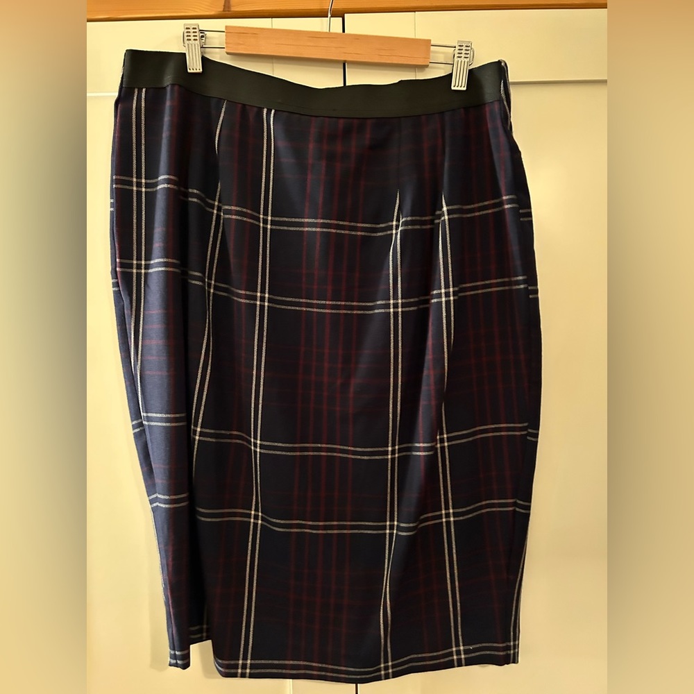Lane Bryant, size 16, warm colors, plaid with zipper. New with tags.